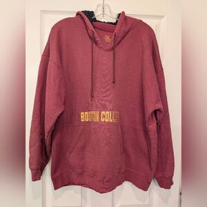 Boston College hoodie Sweatshirt Red Yellow Logo Sz XL Cotton Bland Sports Cozy